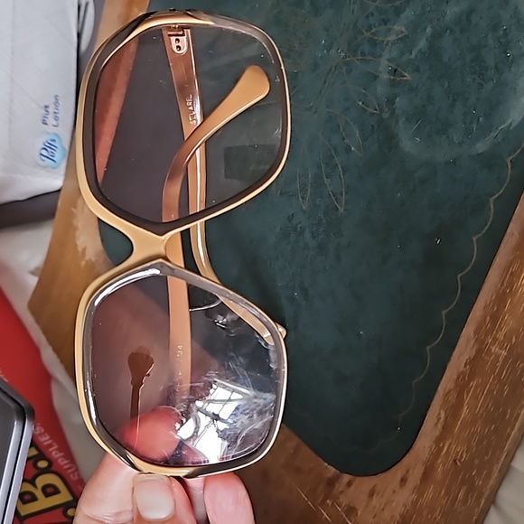 Italy Marked 70s unisex 2-tone large frame sunglasses leather case Unisex - Picture 3 of 16